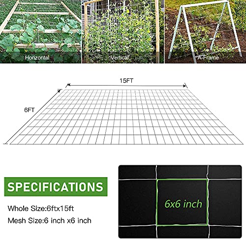 Trellis Netting, CANAGROW Heavy-Duty Garden Plant Trellis Netting ...