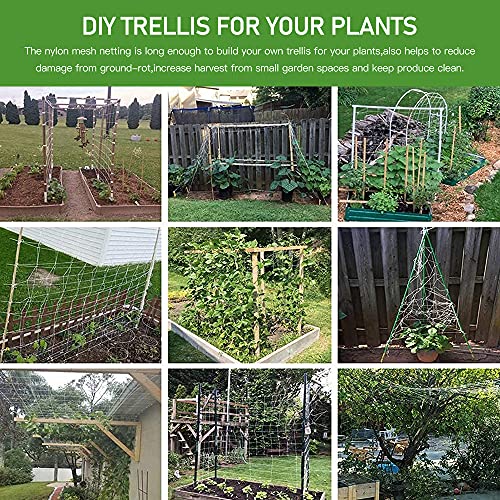 Trellis Netting, CANAGROW Heavy-Duty Garden Plant Trellis Netting ...