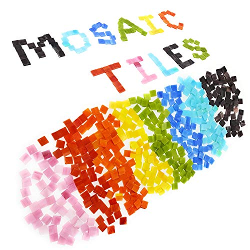 Colorful Mosaic Tiles - 480 Pieces Pack of Assorted Stained Glass ...