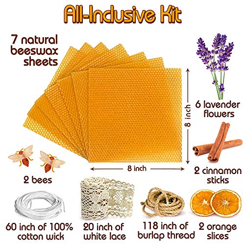 Candle Making Kit Beeswax - 22 Pcs ALL-INCLUSIVE DIY Candle Making...