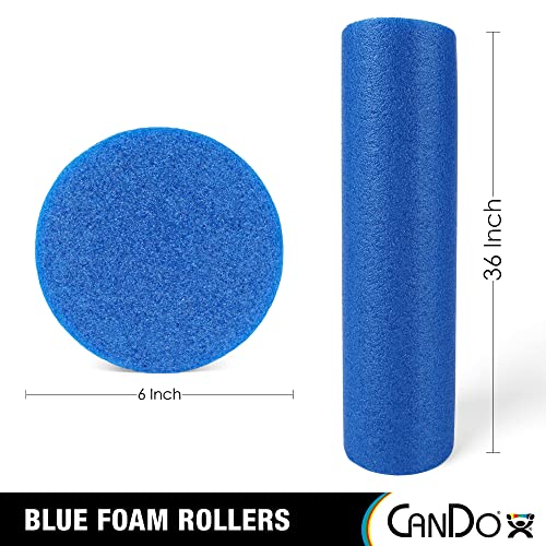 CanDo Blue PE Foam Rollers for Fitness, Exercise Muscle Restoratio...