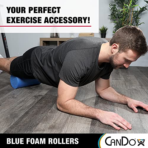 CanDo Blue PE Foam Rollers for Fitness, Exercise Muscle Restoratio...