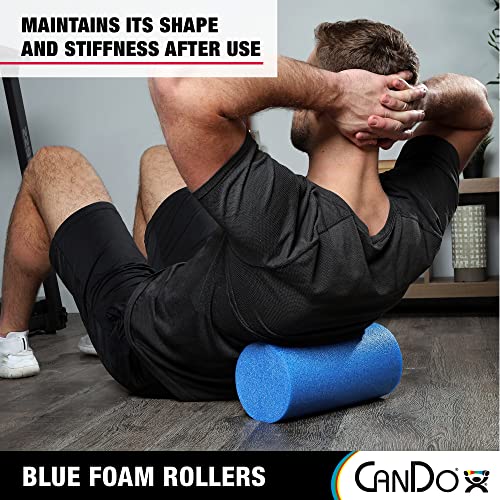 CanDo Blue PE Foam Rollers for Fitness, Exercise Muscle Restoratio...