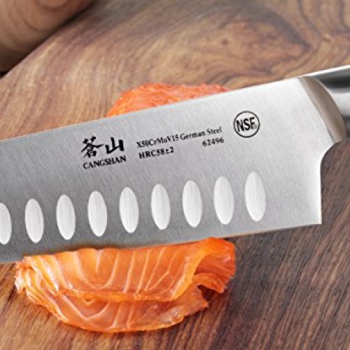 Cangshan Z Series 62496 German Steel Forged Santoku Knife, 7-Inch
