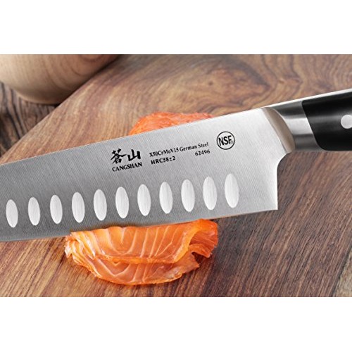 Cangshan Z Series 62496 German Steel Forged Santoku Knife, 7-Inch