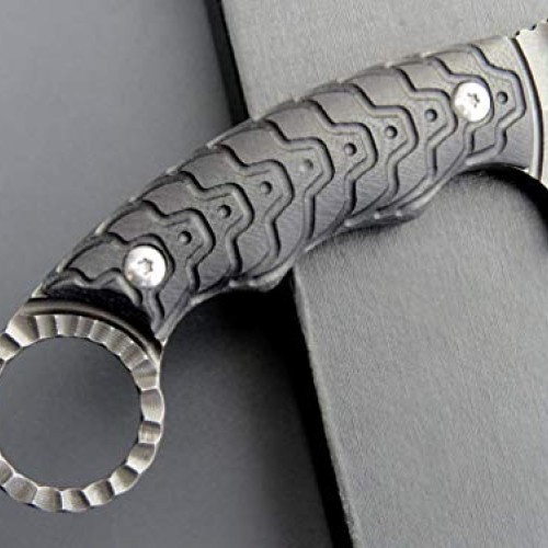 Canku C1110 Claw Knife, Fixed Blade Knife, D2 Steel Blade +G10 Han...