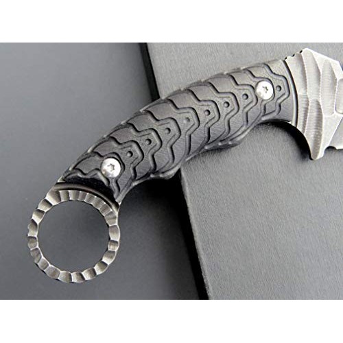 Canku C1110 Claw Knife, Fixed Blade Knife, D2 Steel Blade +G10 Han...