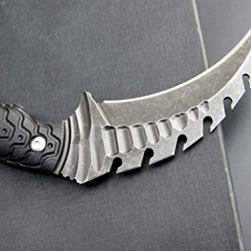 Canku C1110 Claw Knife, Fixed Blade Knife, D2 Steel Blade +G10 Han...