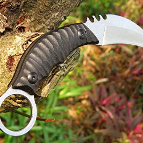 Canku C1690 Fixed Blade Knife D2 Steel G10 Handle 6.5 Inches Compa...