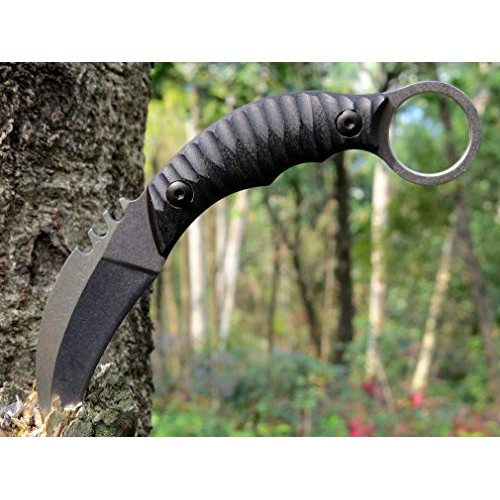 Canku C1690 Fixed Blade Knife D2 Steel G10 Handle 6.5 Inches Compa...
