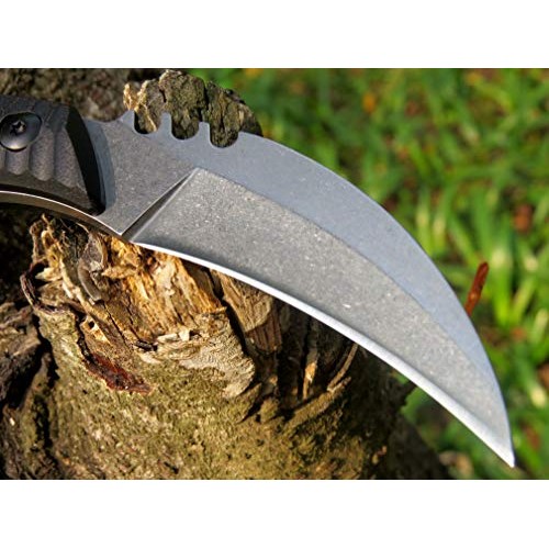Canku C1690 Fixed Blade Knife D2 Steel G10 Handle 6.5 Inches Compa...