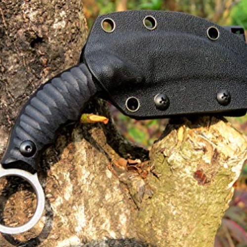 Canku C1690 Fixed Blade Knife D2 Steel G10 Handle 6.5 Inches Compa...