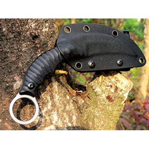 Canku C1690 Fixed Blade Knife D2 Steel G10 Handle 6.5 Inches Compa...