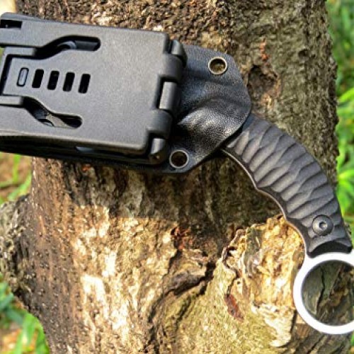 Canku C1690 Fixed Blade Knife D2 Steel G10 Handle 6.5 Inches Compa...