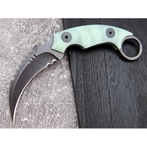 Canku C1691 Fixed Blade Knife D2 Steel G10 Handle 4 Inches,Outdoor...