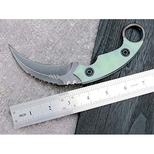 Canku C1691 Fixed Blade Knife D2 Steel G10 Handle 4 Inches,Outdoor...