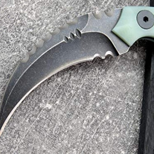 Canku C1691 Fixed Blade Knife D2 Steel G10 Handle 4 Inches,Outdoor...
