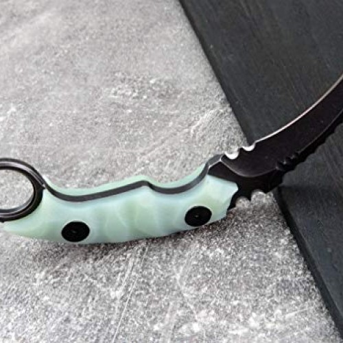 Canku C1691 Fixed Blade Knife D2 Steel G10 Handle 4 Inches,Outdoor...