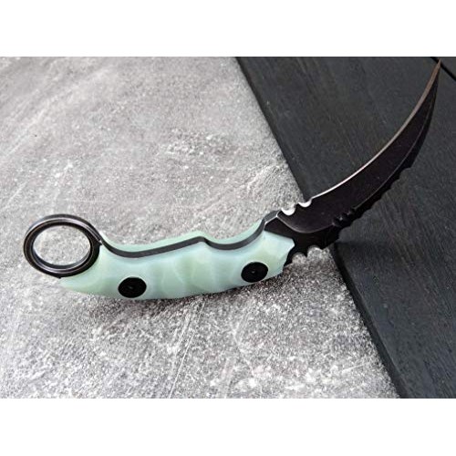 Canku C1691 Fixed Blade Knife D2 Steel G10 Handle 4 Inches,Outdoor...