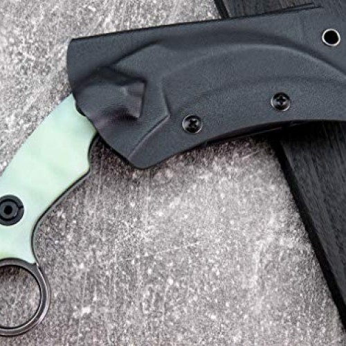 Canku C1691 Fixed Blade Knife D2 Steel G10 Handle 4 Inches,Outdoor...