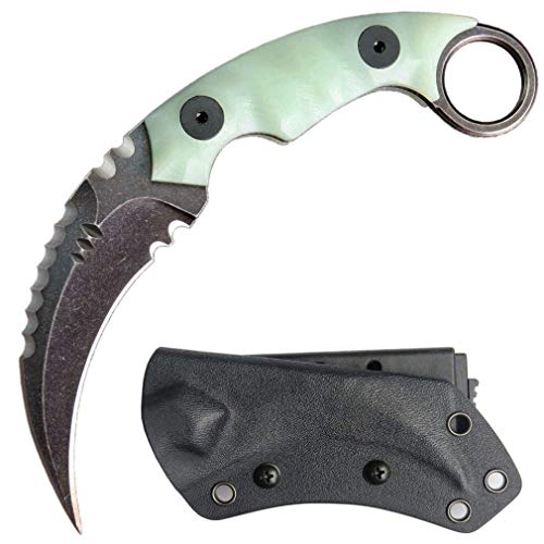 Canku C1691 Fixed Blade Knife D2 Steel G10 Handle 4 Inches,Outdoor...