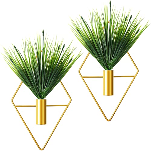 Canlierr 2 Pieces Diamond Shape Hanging Planters with Artificial A...