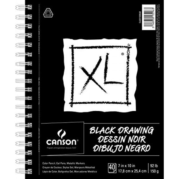 Canson XL Series Black Drawing, 7 x 10