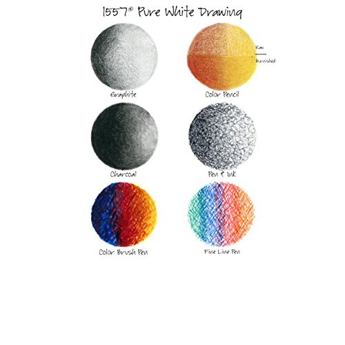 Canson Artist Series 1557 Pure White Drawing Paper Pad, Fine Textu...