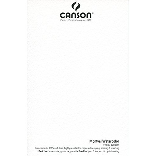 Canson Artist Series Montval Watercolor Pad, 5.5” x 8.5”, Top Wire...