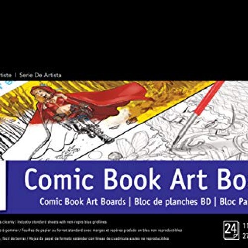 Canson Comic Book Art Boards Pad with Preprinted, Non-Reproducible...