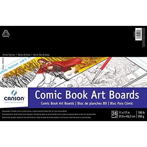 Canson Comic Book Art Boards Pad with Preprinted, Non-Reproducible...