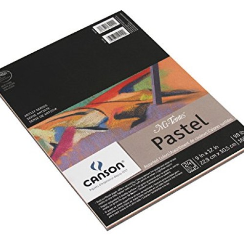 CANSON Mi-Teintes Pastel Pad, Assorted Colors 9X12 Fold Over 10...