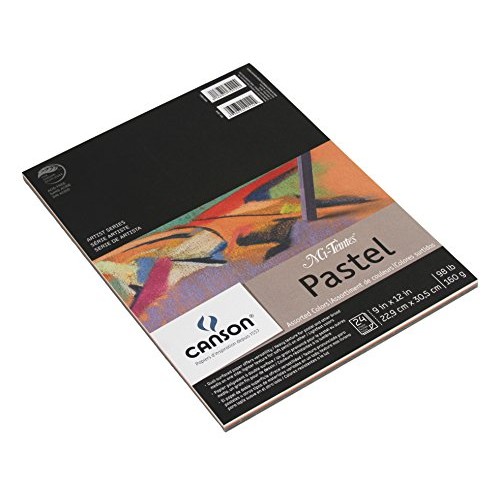 CANSON Mi-Teintes Pastel Pad, Assorted Colors 9X12 Fold Over 10...