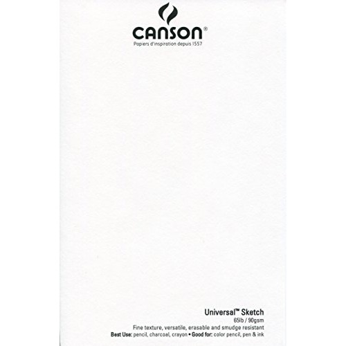 Canson Universal Sketch Pad, Side Wire Bound, 9 x 12, White