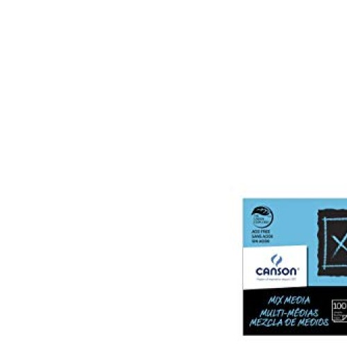 Canson XL Mixed Media Paper, 98 lb, 12 x 18 Inches, 100 Sheets, Wh...