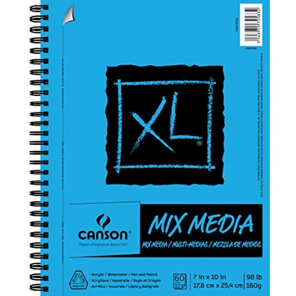 Canson XL Series Mix Media Paper Pad, Heavyweight, Fine Texture, H...