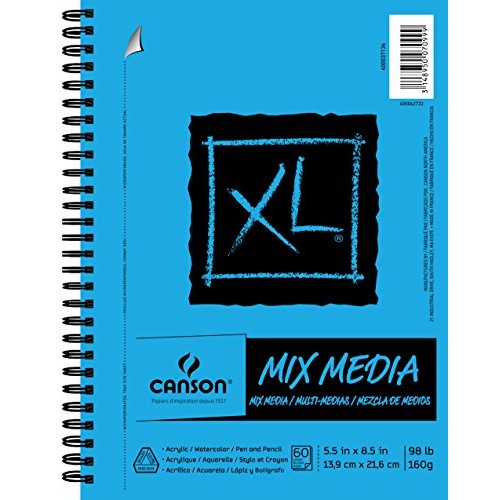 Canson XL Series Mix Paper Pad, Heavyweight, Fine Texture, Heavy S...