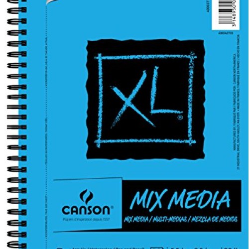 Canson XL Series Mix Paper Pad, Heavyweight, Fine Texture, Heavy S...