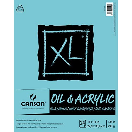 Canson XL Series Oil and Acrylic Paper Pad, Bleed Proof Canvas Lik...