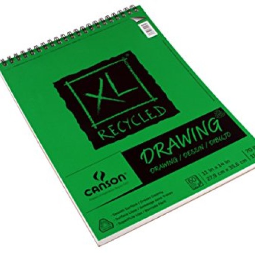 Canson XL Series Recycled Drawing Paper Pad, Top Wire Bound, 70 Po...