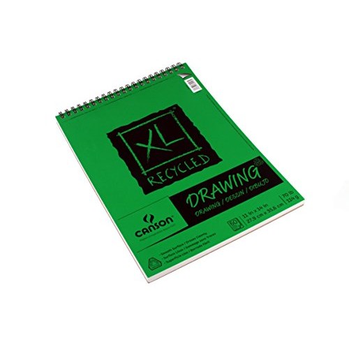 Canson XL Series Recycled Drawing Paper Pad, Top Wire Bound, 70 Po...
