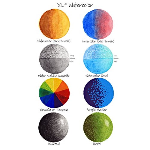 Canson XL Series Watercolor Pad, 9 x 12, Fold-over cover, 30 She...