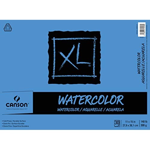 Canson XL Series Watercolor Textured Paper Pad for Paint, Pencil, ...