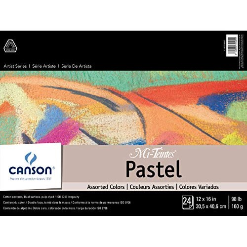 Mi-Teintes Pastel Pad, Assorted Colors 12X16 Fold Over