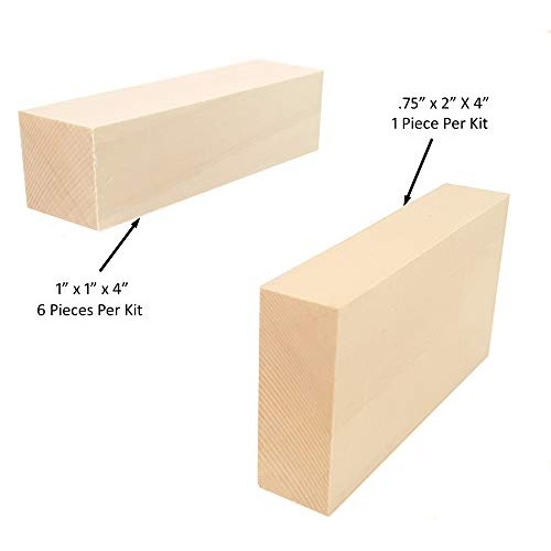 7 Piece Premium Beginners Basswood Carving/Whittling KIT. Suitable...