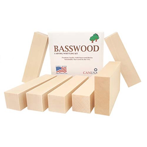 7 Piece Premium Beginners Basswood Carving/Whittling KIT. Suitable...
