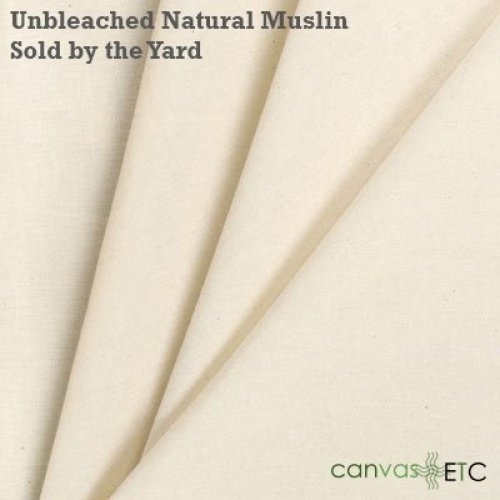 Muslin Fabric Natural Unbleached 100% Cotton Fabric, Sold by The Y...