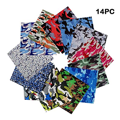 Caopixxzful 14pcs 10 x 10 DIY Fabic Colorful Camouflage Quilting...