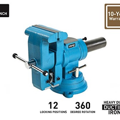 Capri Tools 10519 Rotating Base and Head Bench Vise, 6