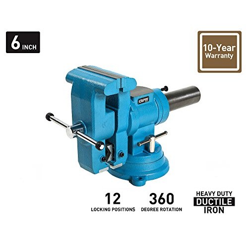 Capri Tools 10519 Rotating Base and Head Bench Vise, 6